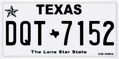 TX license plate DQT7152