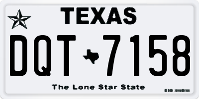 TX license plate DQT7158