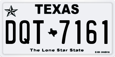 TX license plate DQT7161