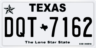 TX license plate DQT7162