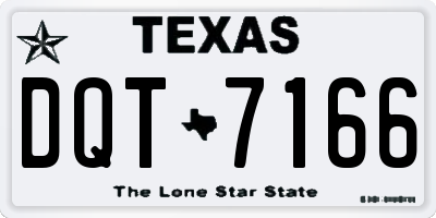 TX license plate DQT7166