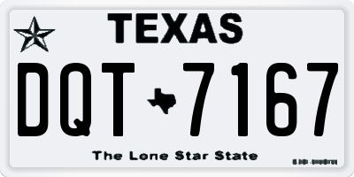 TX license plate DQT7167