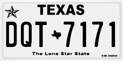 TX license plate DQT7171