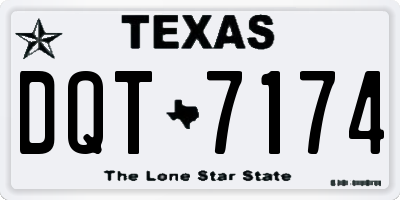 TX license plate DQT7174