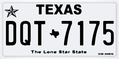 TX license plate DQT7175