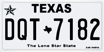 TX license plate DQT7182