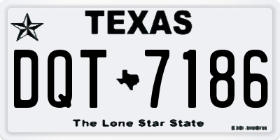 TX license plate DQT7186