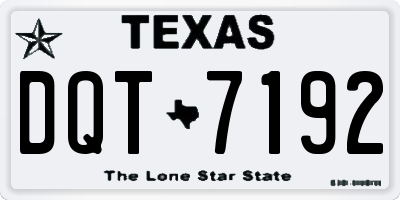 TX license plate DQT7192