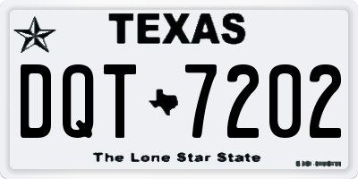 TX license plate DQT7202