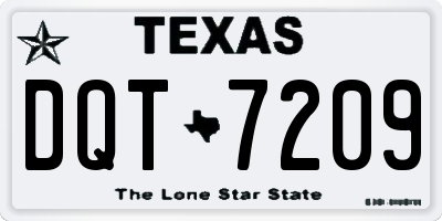 TX license plate DQT7209