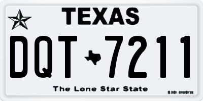 TX license plate DQT7211