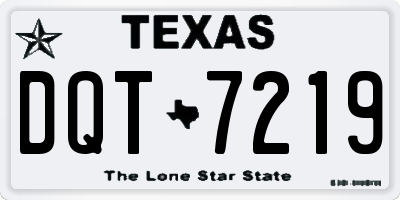 TX license plate DQT7219