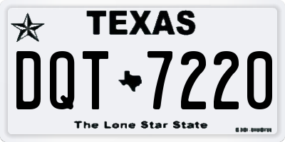 TX license plate DQT7220