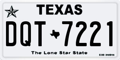 TX license plate DQT7221