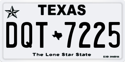 TX license plate DQT7225