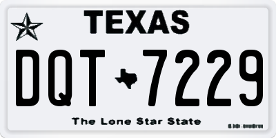 TX license plate DQT7229