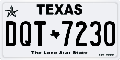 TX license plate DQT7230