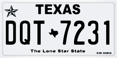 TX license plate DQT7231
