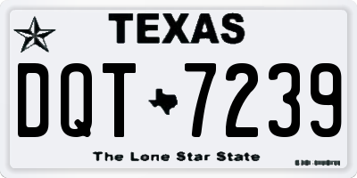 TX license plate DQT7239