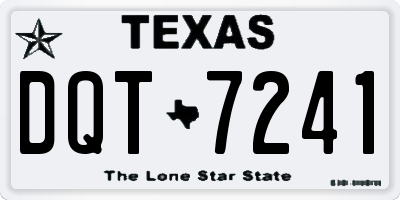 TX license plate DQT7241