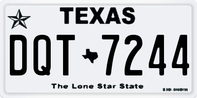 TX license plate DQT7244