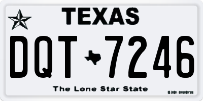 TX license plate DQT7246