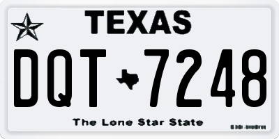 TX license plate DQT7248