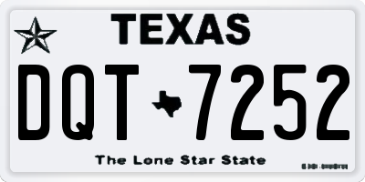 TX license plate DQT7252