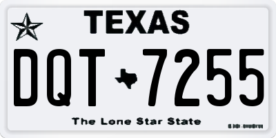 TX license plate DQT7255