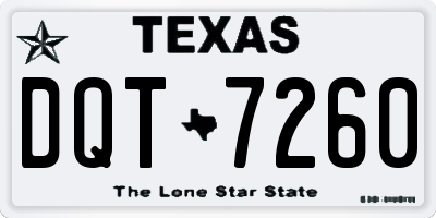 TX license plate DQT7260