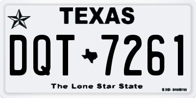 TX license plate DQT7261
