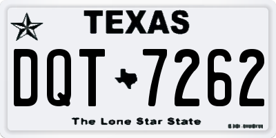 TX license plate DQT7262