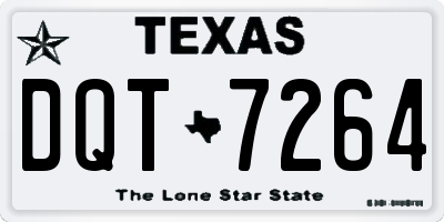 TX license plate DQT7264