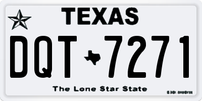 TX license plate DQT7271