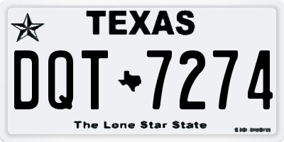 TX license plate DQT7274