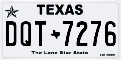 TX license plate DQT7276