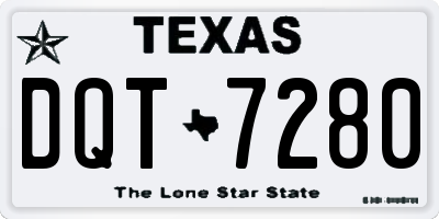TX license plate DQT7280