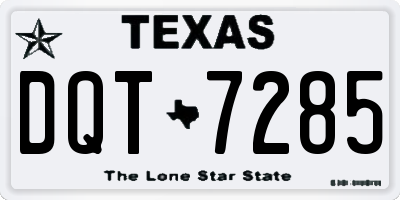 TX license plate DQT7285