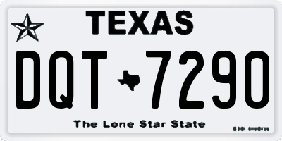 TX license plate DQT7290