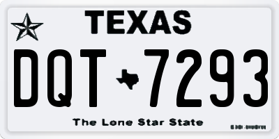 TX license plate DQT7293