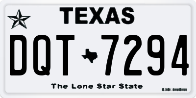 TX license plate DQT7294