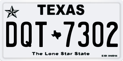 TX license plate DQT7302