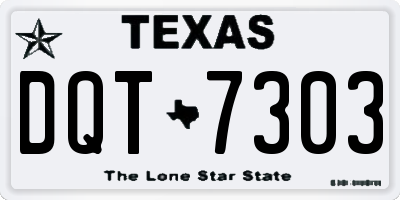 TX license plate DQT7303