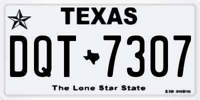 TX license plate DQT7307