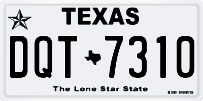 TX license plate DQT7310
