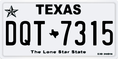 TX license plate DQT7315