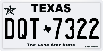 TX license plate DQT7322
