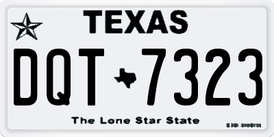 TX license plate DQT7323