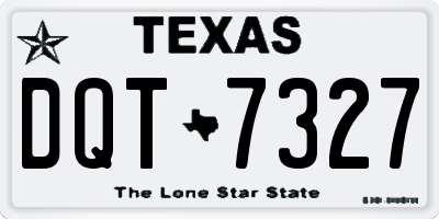 TX license plate DQT7327