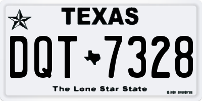 TX license plate DQT7328